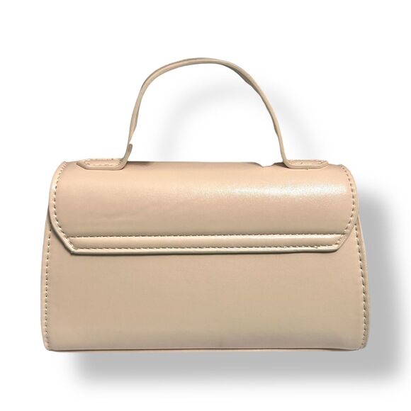 New CXL by Christian Lacroix Laine Panna Cotta Beige Matte Patent Crossbody Bag - Picture 4 of 11